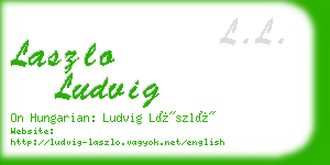 laszlo ludvig business card